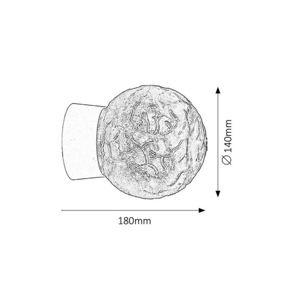 Rabalux Zidna lampa Grace E27 1x MAX 60W bela (2431) - 2431-1