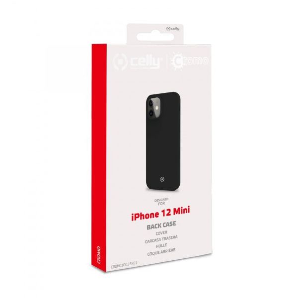 CELLY Futrola CROMO za iPhone 12 MINI, crna - CROMO1003BK01