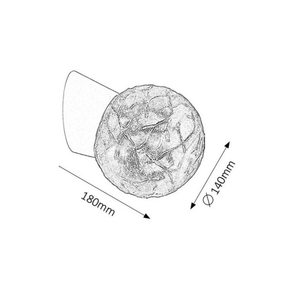 Rabalux Zidna lampa Grace E27 1x MAX 60W bela (2432) - 2432