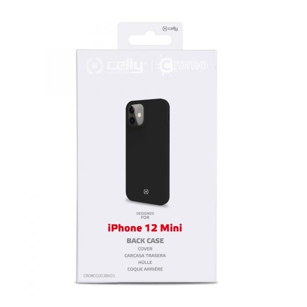CELLY Futrola CROMO za iPhone 12 MINI, crna - CROMO1003BK01