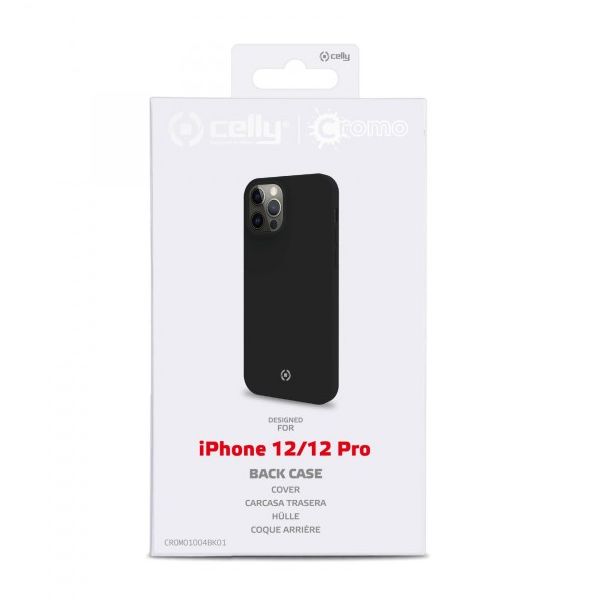 CELLY Futrola CROMO za iPhone 12 i 12 PRO, crna - CROMO1004BK01
