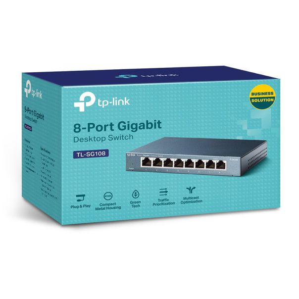 TP LINK LAN Switch TP-LINK TL-SG108 Gigabit 10/100/1000Mbps - 70574-1