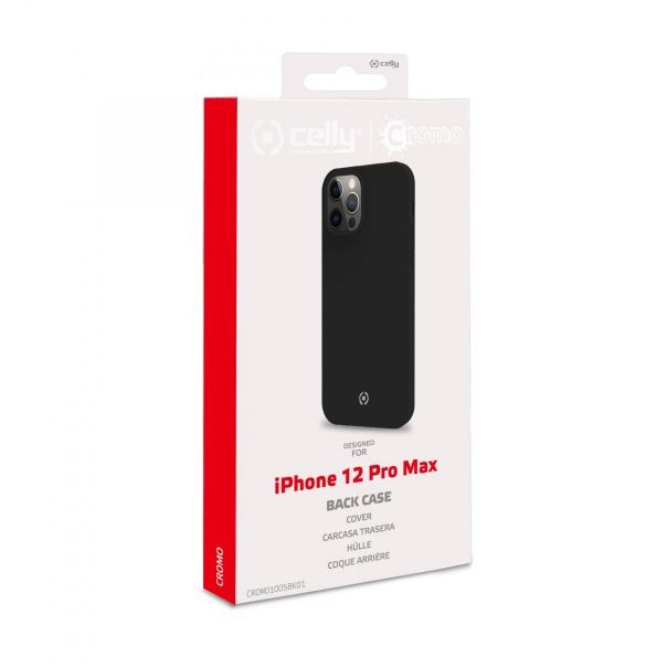 CELLY Futrola CROMO za iPhone 12 PRO MAX, crna - CROMO1005BK01