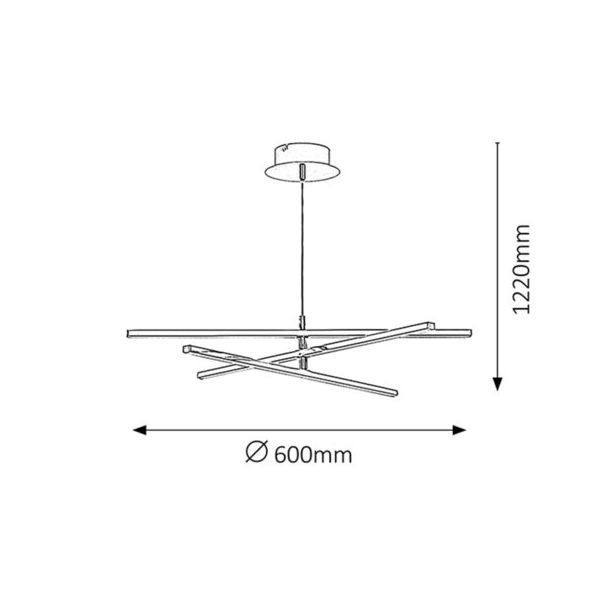 Rabalux Visilica Meredith LED 18W hrom (2480) - 2480