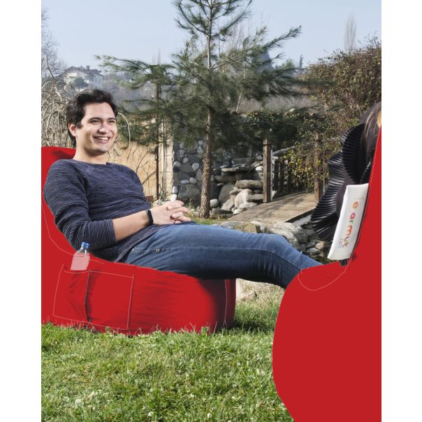 ATELIER DEL SOFA Baštenski lazy bag Eva sport, crvena - 248FRN1114