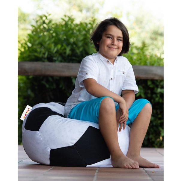 ATELIER DEL SOFA Baštenski lazy bag za decu Football kids - crna/bela - 248FRN1136