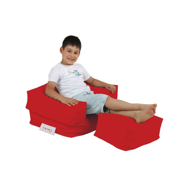ATELIER DEL SOFA Baštenski lazy bag za decu 2u1 Kids single seat, crvena - 248FRN1220