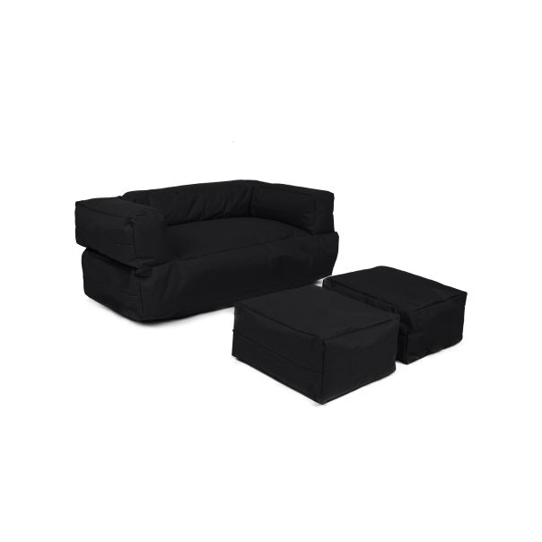ATELIER DEL SOFA Baštenski lazy bag za decu 3u1 Kids double seat, crna - 248FRN1225