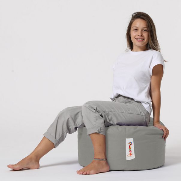ATELIER DEL SOFA Baštenski lazy bag - tabure Round, siva - 248FRN1311