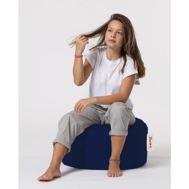 ATELIER DEL SOFA Baštenski lazy bag - tabure Round, tamnoplava - 248FRN1313