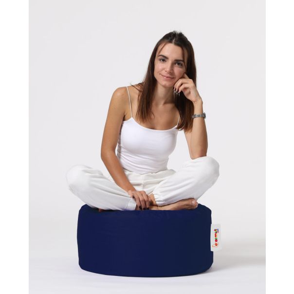 ATELIER DEL SOFA Baštenski lazy bag - tabure Round, tamnoplava - 248FRN1313