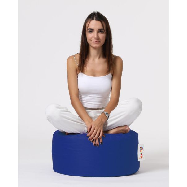 ATELIER DEL SOFA Baštenski lazy bag - tabure Round, plava - 248FRN1314