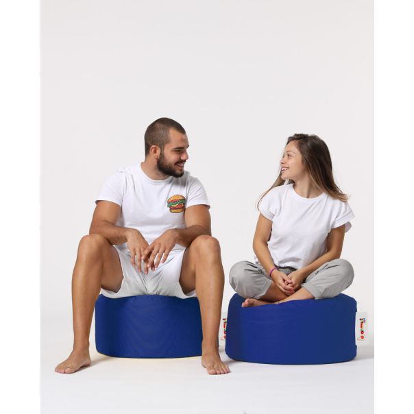 ATELIER DEL SOFA Baštenski lazy bag - tabure Round, plava - 248FRN1314