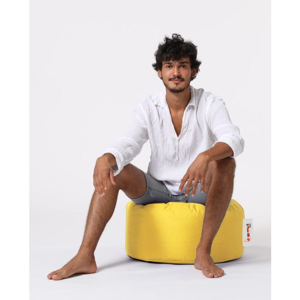 ATELIER DEL SOFA Baštenski lazy bag - tabure Round, žuta - 248FRN1317
