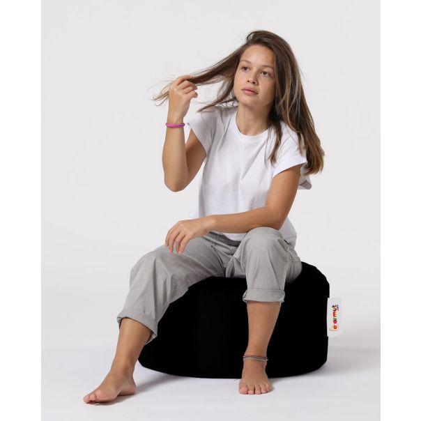ATELIER DEL SOFA Baštenski lazy bag - tabure Round, crna - 248FRN1318