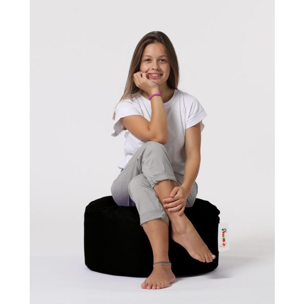 ATELIER DEL SOFA Baštenski lazy bag - tabure Round, crna - 248FRN1318