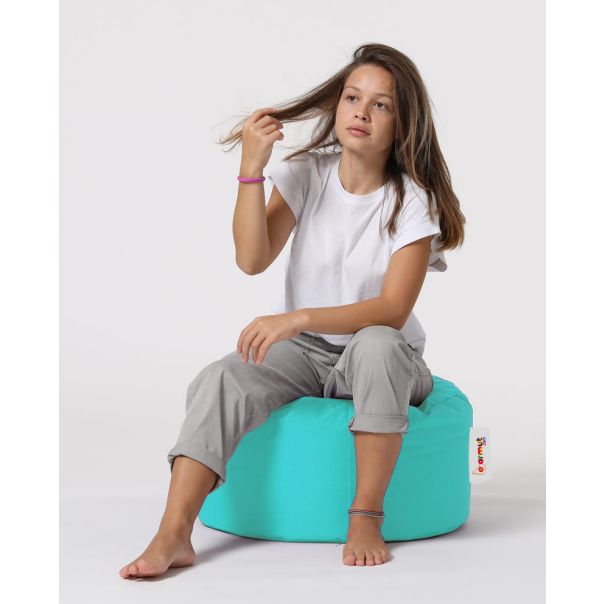 ATELIER DEL SOFA Baštenski lazy bag - tabure Round, tirkizna - 248FRN1319