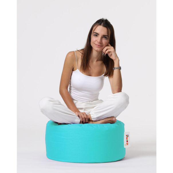 ATELIER DEL SOFA Baštenski lazy bag - tabure Round, tirkizna - 248FRN1319