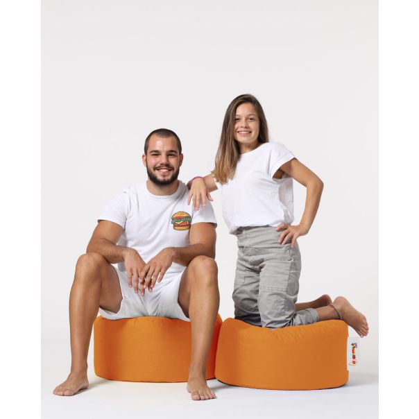 ATELIER DEL SOFA Baštenski lazy bag - tabure Round, narandžasta - 248FRN1320