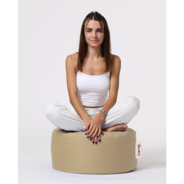 ATELIER DEL SOFA Baštenski lazy bag - tabure Round, krem - 248FRN1321