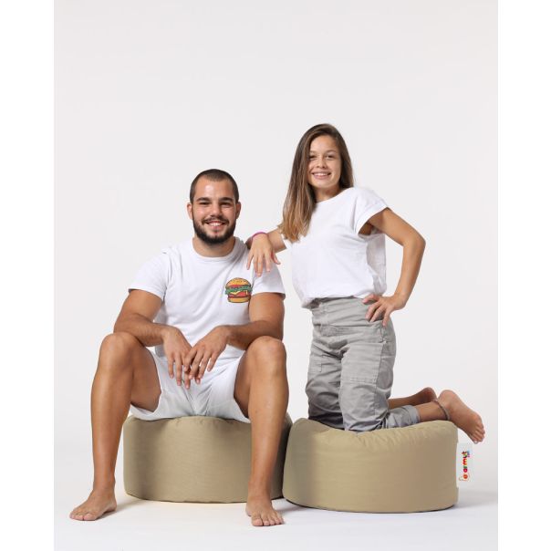 ATELIER DEL SOFA Baštenski lazy bag - tabure Round, krem - 248FRN1321