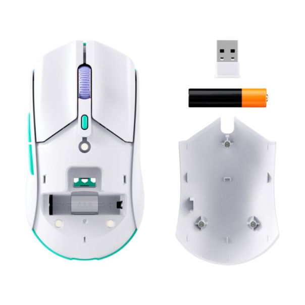 HYPERX Bežični gaming miš Pulsefire Haste 2 Core, bela - 8R2E7AA