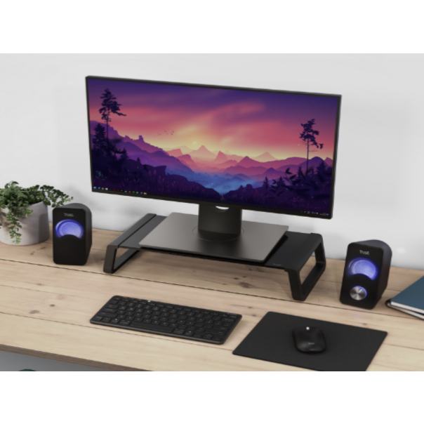 TRUST Postolje za monitore Monta glass, crna - 25271-1