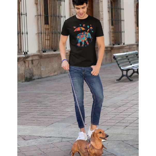 TAMANITZA Muška crna majica SLONBRELLA - Tamanitza88