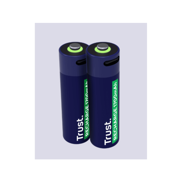 TRUST Punjive baterija USB-C 2P - AA, (2 kom), crna - 25584