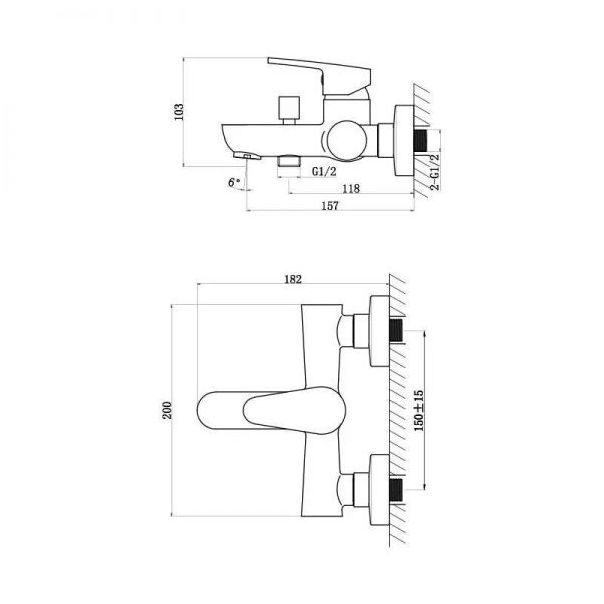 DIPLON Baterija kade crna ST2561BL. - 4626-1