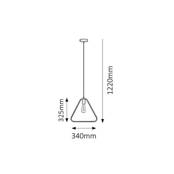 RABALUX Visilica Levi crna, E27 60W - 2569