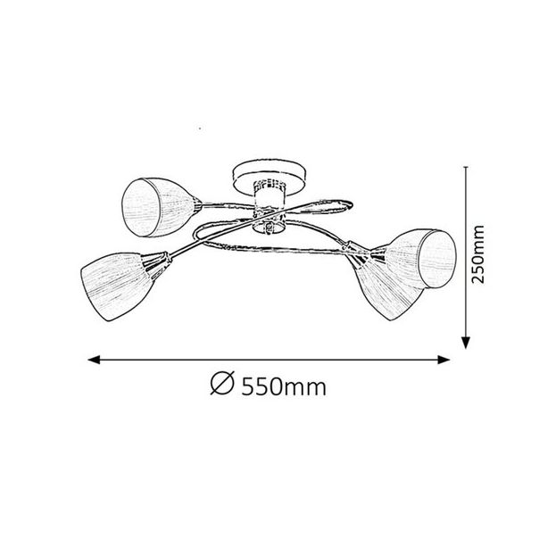 Rabalux Plafonjera Amy E14 4x MAX 60W hrom (2598) - 2598