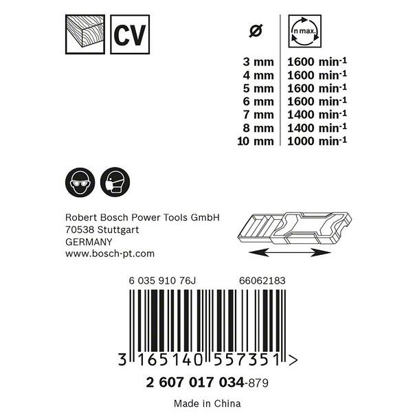 BOSCH Komplet burgija za drvo 7/1, 3–10 mm - 2607017034