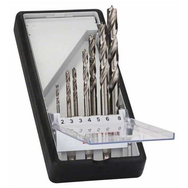 BOSCH 7-delni Robust Line set spiralnih burgija za drvo, šestostrani držač 2607019923 - 2607019923