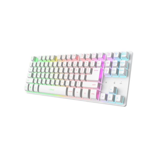 TRUST Tastatura GXT 831 Thado Wireless TKL set/US/bela - EP3081662
