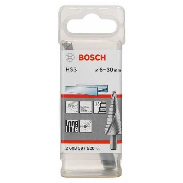 BOSCH Stepenasta burgija HSS 2608597520, 6 - 30 mm, 10,0 mm, 93,5 mm - 2608597520