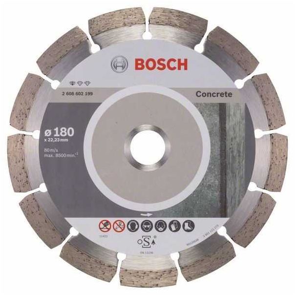 BOSCH Dijamantska rezna ploča za beton Standard for Concrete 180x22,23x2x10 mm - 2608602199