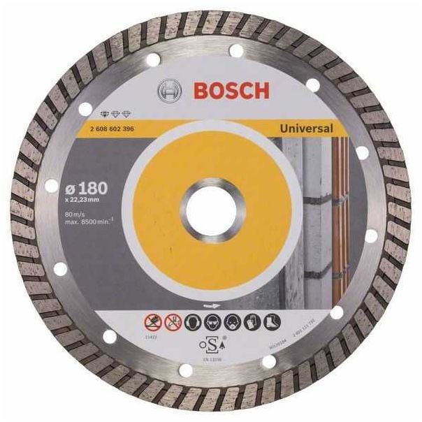 BOSCH Dijamantska rezna ploča Standard for Universal Turbo 180x22,23x2,5x10 mm - 2608602396