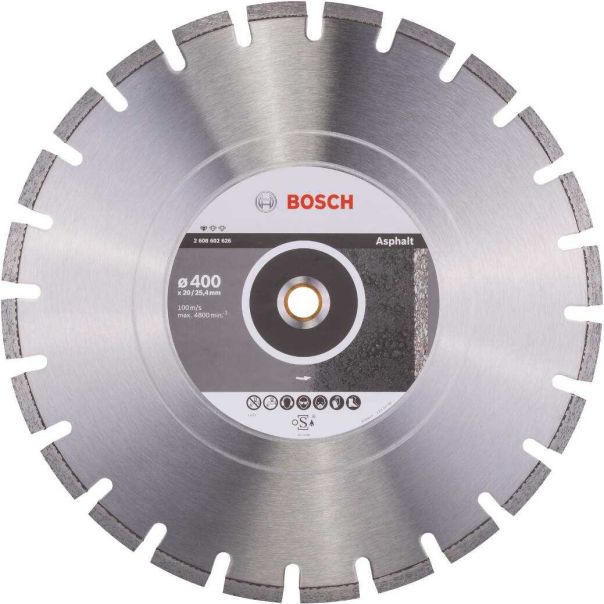 BOSCH Dijamantska rezna ploča Standard for Asphalt 2608602626, 400 x 20/25,40 x 3,6 x 10 mm - 2608602626