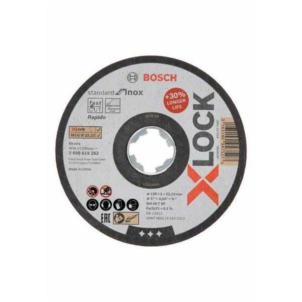 BOSCH Rezna ploča za ravno sečenje 125x1mm X-LOCK - 2608619262