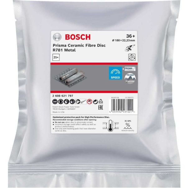 BOSCH Disk od prizmatičnih keramičkih vlakana, R781 metal - 2608621797