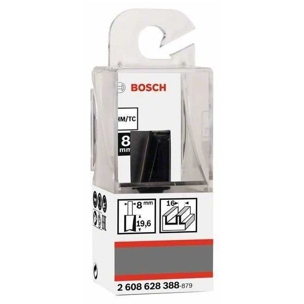 BOSCH Ravno glodalo 8 mm, D1 16 mm, L 19,6 mm, G 51 mm - 2608628388