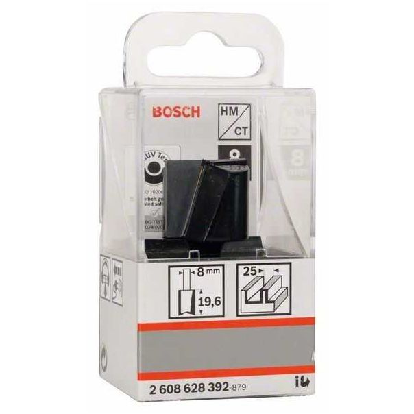 BOSCH Ravno glodalo 8 mm, D1 25 mm, L 19,6 mm, G 51 mm - 2608628392