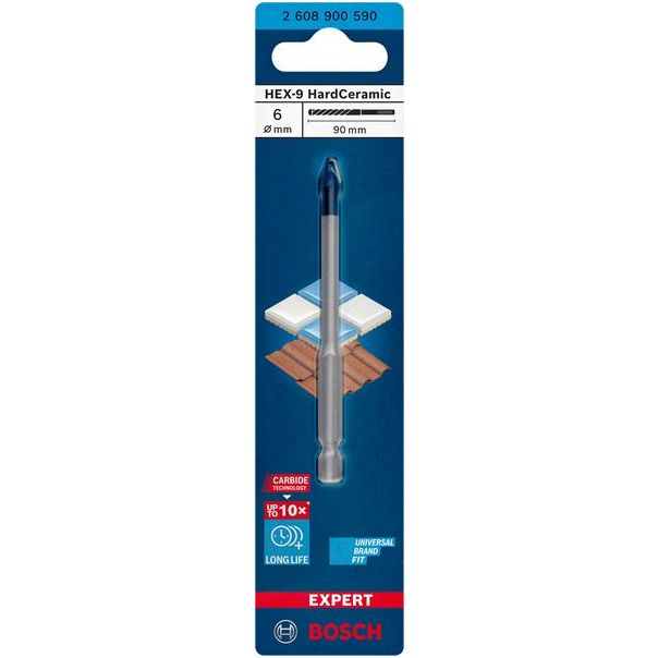 BOSCH HardCeramic burgija od 6x90 mm EXPERT HEX-9 - 2608900590