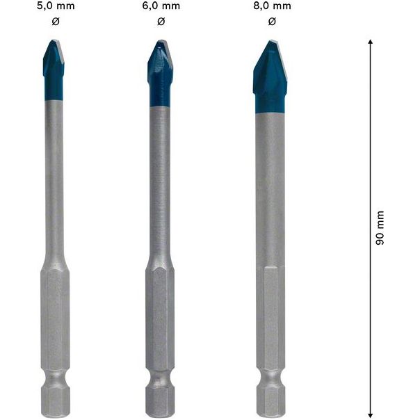 BOSCH Set burgija 3/1 Expert HardCeramic HEX-9, 5/6/8 mm - 2608900595
