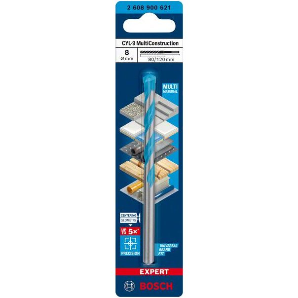 BOSCH Burgija Expert CYL-9 MultiConstruction 8x80x120 mm - 2608900621