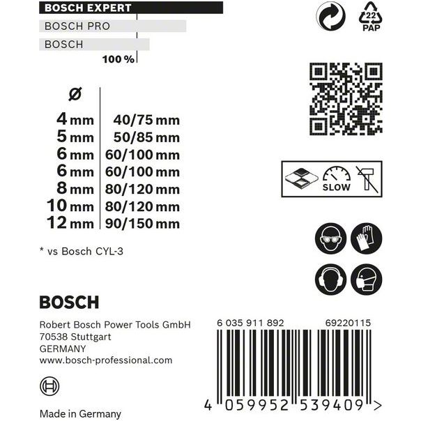 BOSCH Set burgija 7/1 Expert MultiConstruction CYL-9 - 2608900647