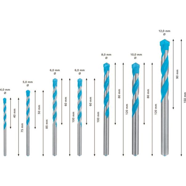 BOSCH Set burgija 7/1 Expert MultiConstruction CYL-9 - 2608900647