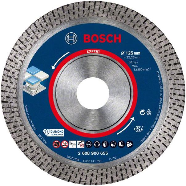 BOSCH Dijamantska rezna ploča od 125 x 22,23 x 1,4 x 10 mm Expert Hard Ceramic - 2608900655