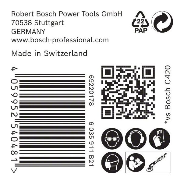 BOSCH Brusna mreža za brusilice za gips od 225 mm, G 150, 25/1 Expert M480 - 2608900710